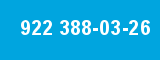 922 388-03-26 922 388-03-26